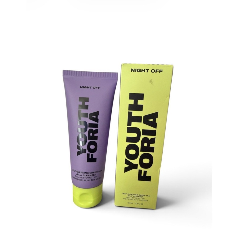 Youth Foria Night Off  Deep Cleaning Green Tea Jelly Cleanser 3.3 OZ NIB